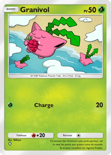Carte Pokémon Granivol de l'extension Booster de Luxe ex