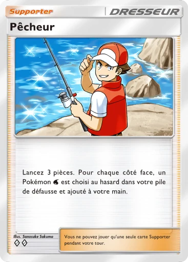 Carte Pokémon Pêcheur de l'extension Sagesse entre Ciel et Mer