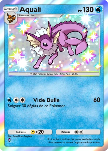 Carte Pokémon Aquali de l'extension Sagesse entre Ciel et Mer