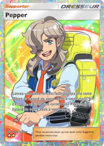Carte Pokémon Pepper de l'extension Booster de Luxe Méga