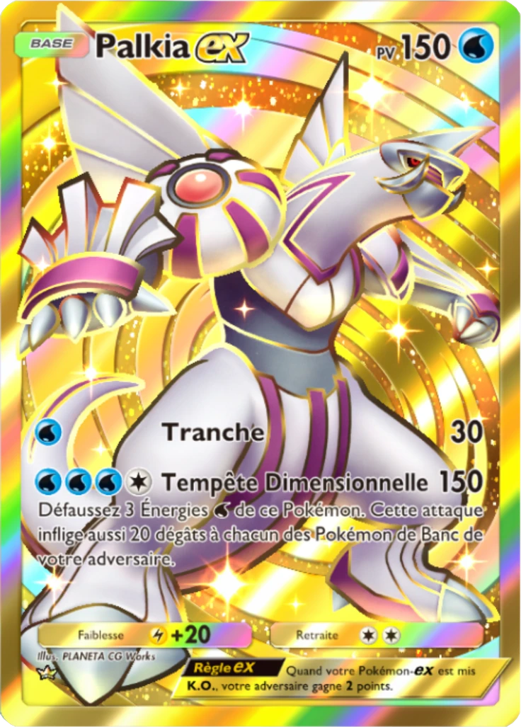 Carte Pokémon Palkia-ex de l'extension Choc Spatio-Temporel