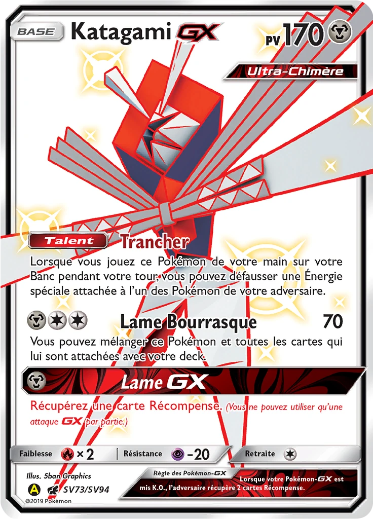 Carte Pokémon Katagami-GX de l'extension Destinées Occultes