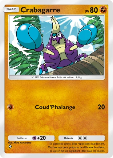 Carte Pokémon Crabagarre de l'extension Méga-Ascension