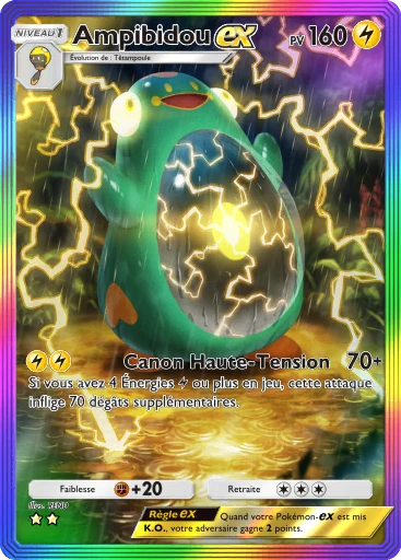 Carte Pokémon Ampibidou-ex de l'extension Merveilles de Paldea
