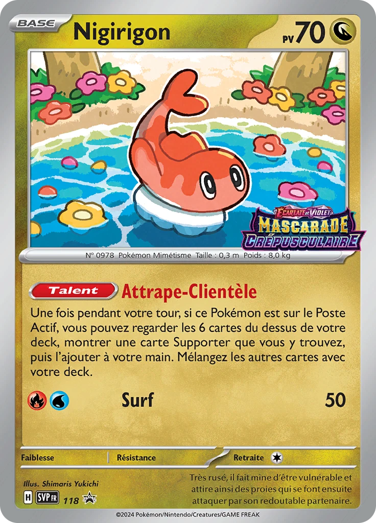 Carte Pokémon Nigirigon de l'extension SVP Black Star Promos