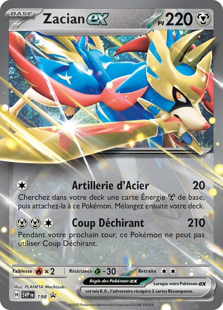 Carte Pokémon Zacian-ex de l'extension SVP Black Star Promos