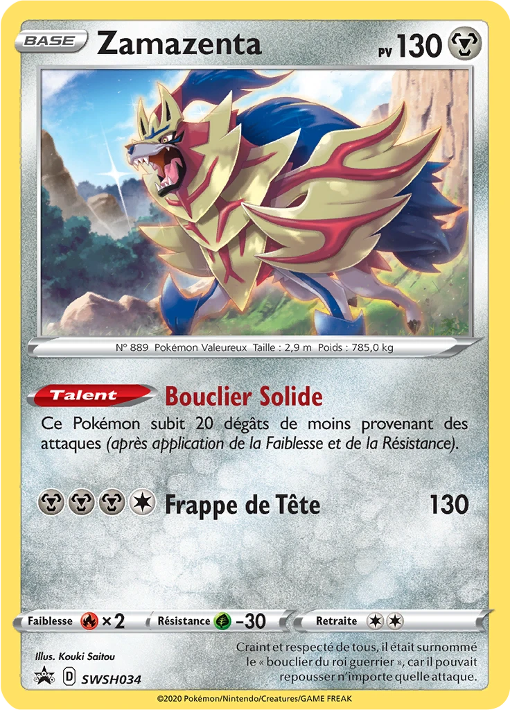 Carte Pokémon Zamazenta de l'extension Promo SWSH