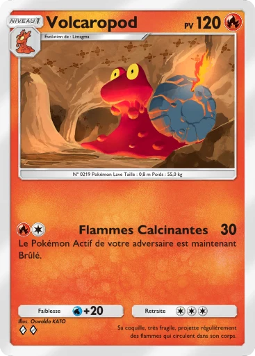 Carte Pokémon Volcaropod de l'extension Choc Spatio-Temporel