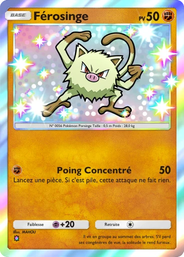 Carte Pokémon Férosinge de l'extension Sagesse entre Ciel et Mer