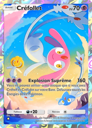 Carte Pokémon Créfollet de l'extension Choc Spatio-Temporel