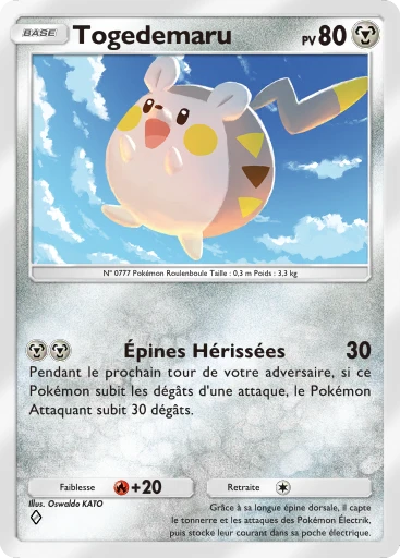 Carte Pokémon Togedemaru de l'extension La Clairière d'Évoli