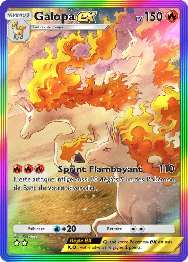 Carte Pokémon Galopa-ex de l'extension Méga-Ascension