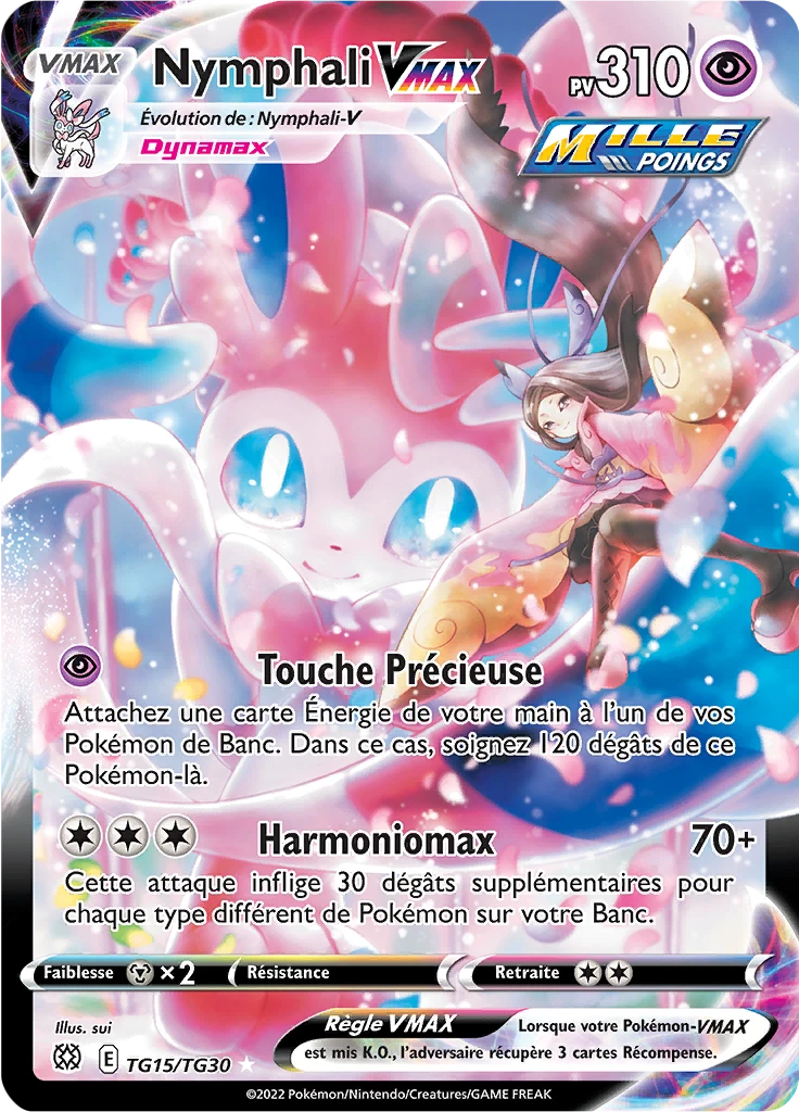 Carte Pokémon Nymphali VMAX de l'extension Stars Étincelantes