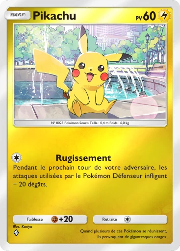 Carte Pokémon Pikachu de l'extension Booster de Luxe Méga