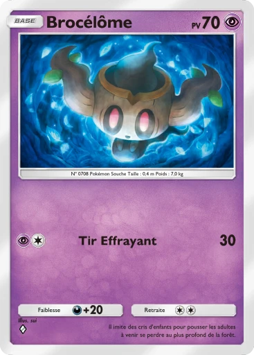 Carte Pokémon Brocélôme de l'extension Crise Interdimensionnelle