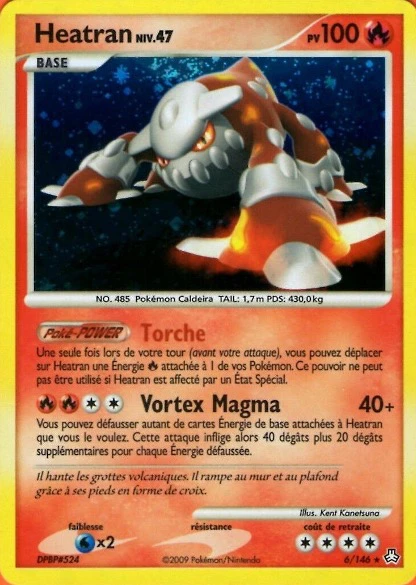 Carte Pokémon Heatran de l'extension Éveil des Légendes