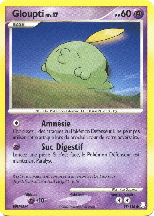 Carte Pokémon Gloupti de l'extension Éveil des Légendes