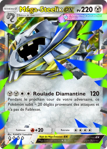 Carte Pokémon Méga-Steelix-ex de l'extension Booster de Luxe Méga