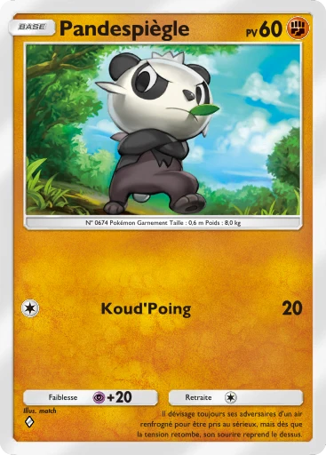 Carte Pokémon Pandespiègle de l'extension Méga-Ascension