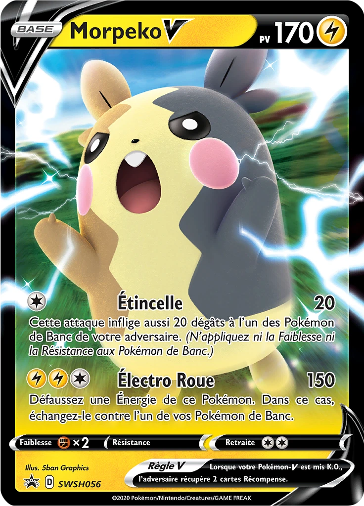 Carte Pokémon Morpeko V de l'extension Promo SWSH