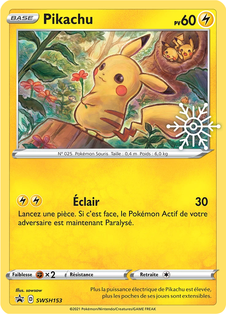 Carte Pokémon Pikachu de l'extension Promo SWSH