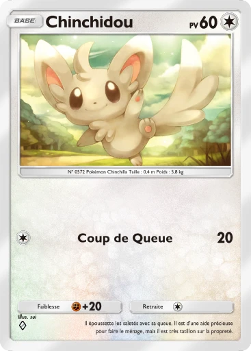 Carte Pokémon Chinchidou de l'extension Puissance Génétique