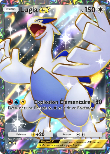 Carte Pokémon Lugia-ex de l'extension Sagesse entre Ciel et Mer