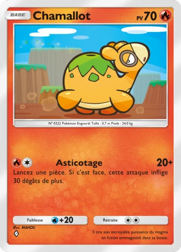 Carte Pokémon Chamallot de l'extension Booster de Luxe Méga