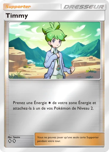 Carte Pokémon Timmy de l'extension Booster de Luxe Méga