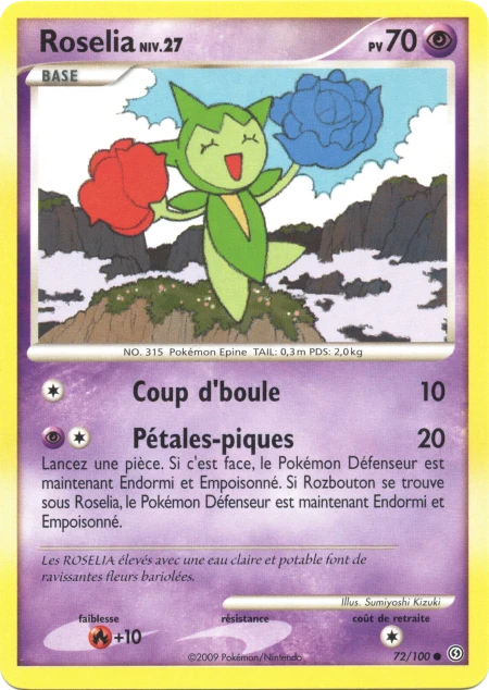 Carte Pokémon Rosélia de l'extension Tempête