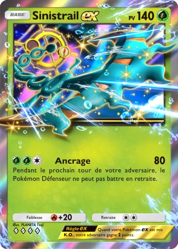 Carte Pokémon Sinistrail-ex de l'extension Booster de Luxe ex