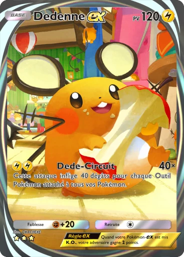 Carte Pokémon Dedenne-ex de l'extension Jours Heureux