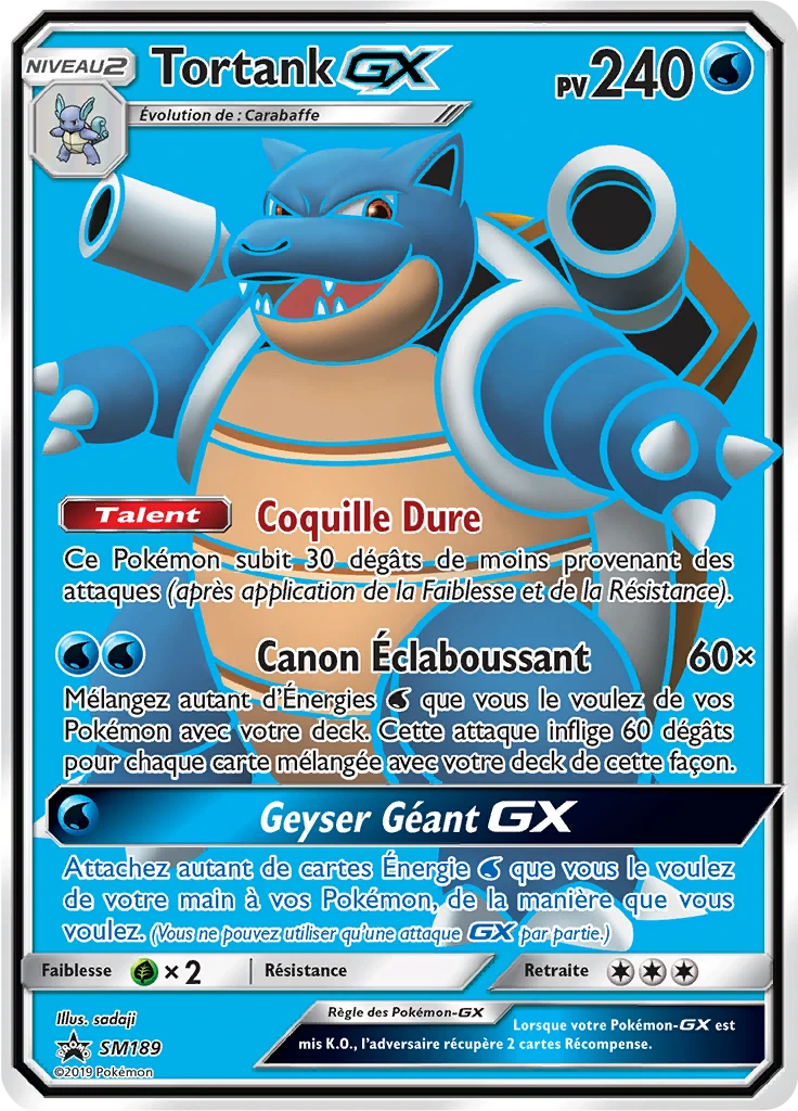 Carte Pokémon Tortank GX de l'extension Promo SM