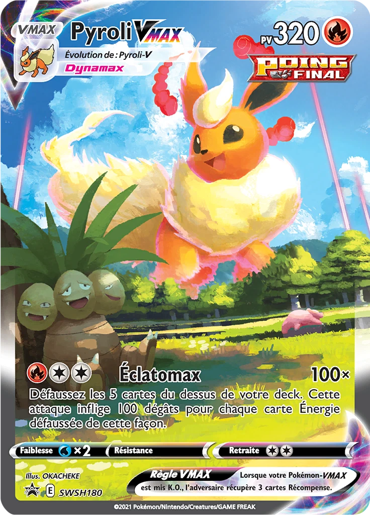 Carte Pokémon Pyroli VMAX de l'extension Promo SWSH