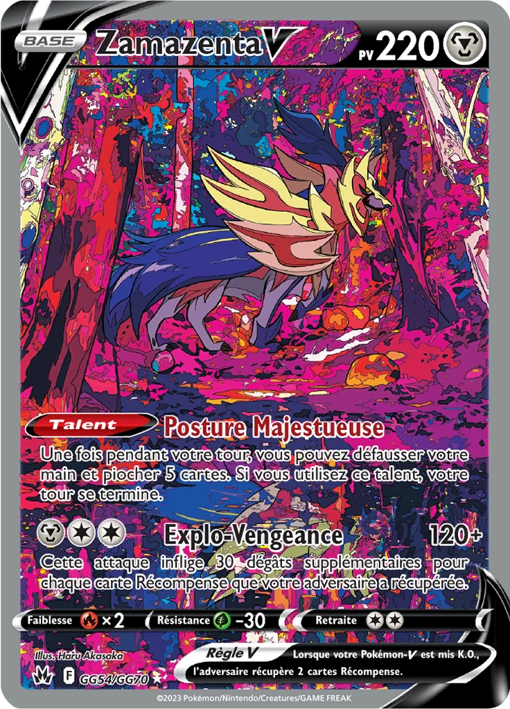 Carte Pokémon Zamazenta V de l'extension Zénith Suprême