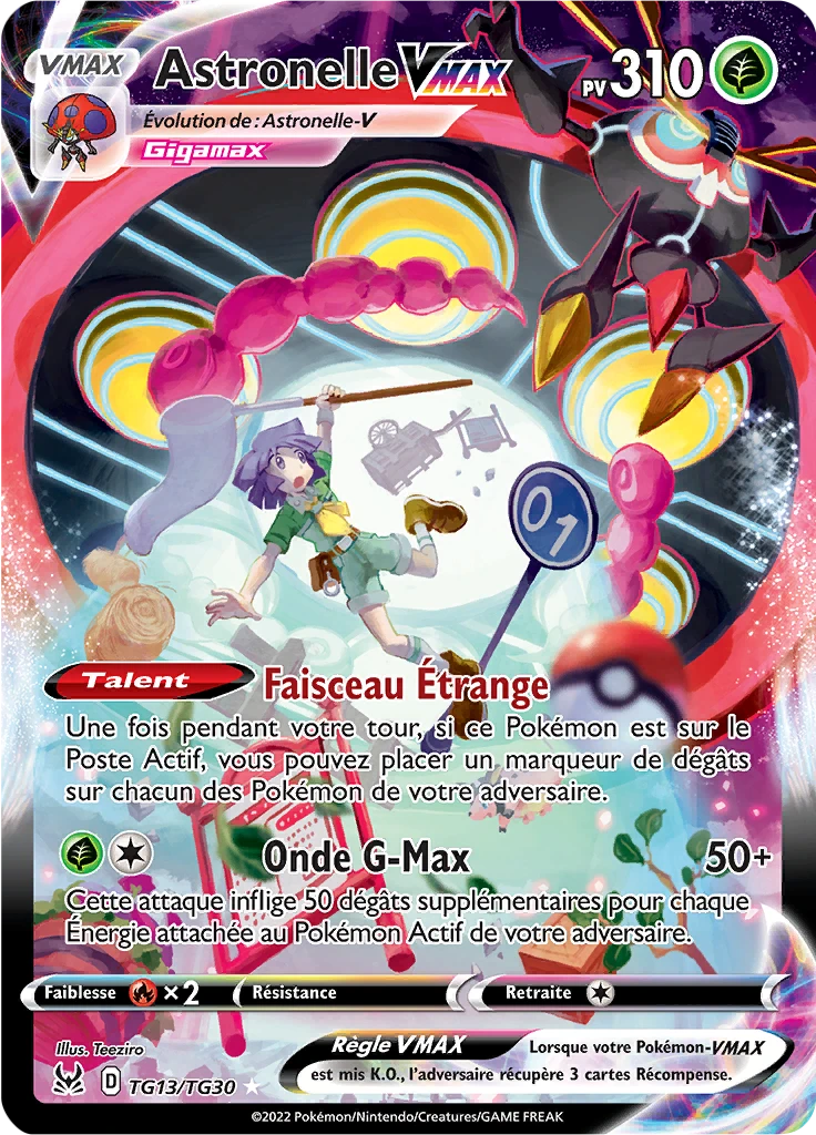 Carte Pokémon Astronelle VMAX de l'extension Origine Perdue