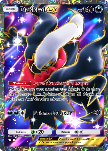Carte Pokémon Darkrai-ex de l'extension Choc Spatio-Temporel
