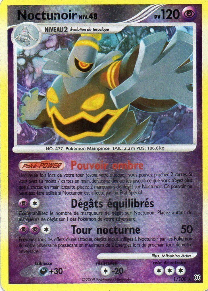 Carte Pokémon Noctunoir de l'extension Tempête