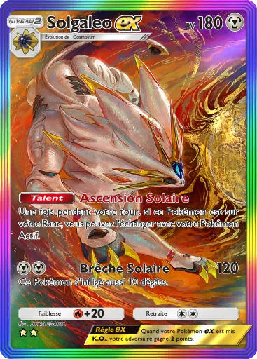 Carte Pokémon Solgaleo-ex de l'extension Gardiens Astraux