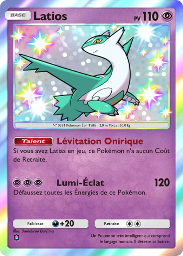 Carte Pokémon Latios de l'extension Parade Onirique