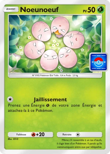 Carte Pokémon Noeunoeuf de l'extension Promo-A