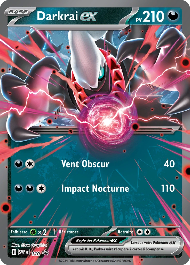 Carte Pokémon Darkrai-ex de l'extension SVP Black Star Promos