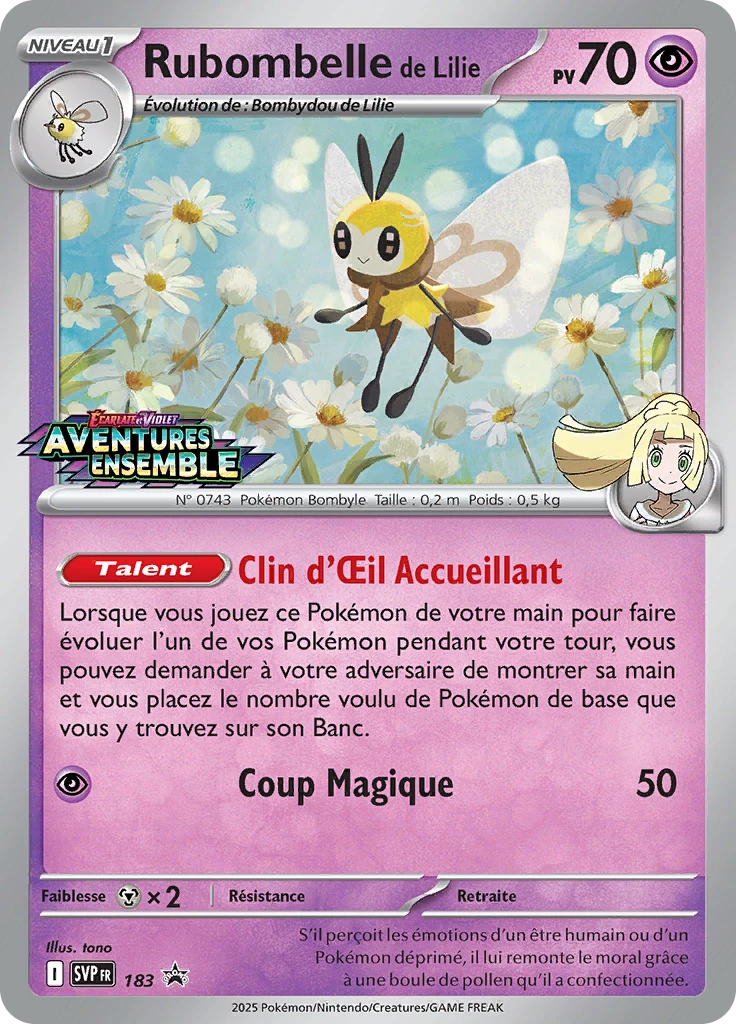 Carte Pokémon Rubombelle de Lilie de l'extension SVP Black Star Promos