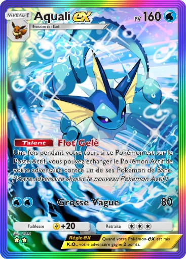 Carte Pokémon Aquali-ex de l'extension Aura Palpitante