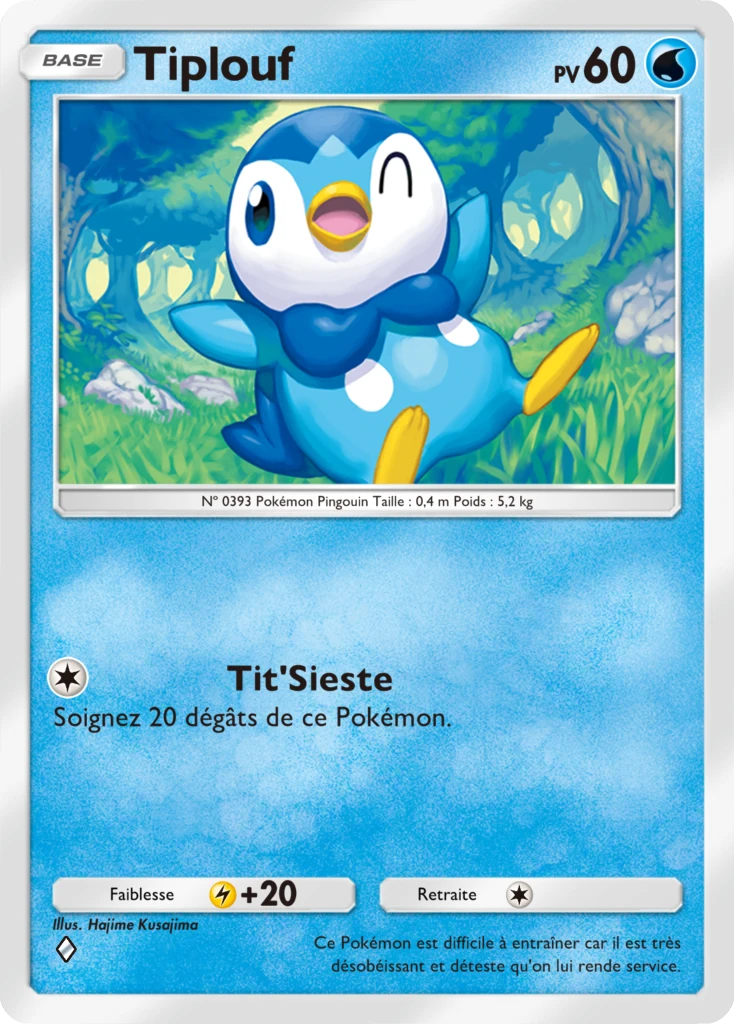 Carte Pokémon Tiplouf de l'extension Choc Spatio-Temporel