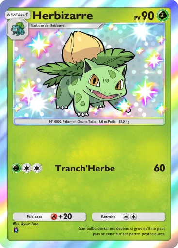 Carte Pokémon Herbizarre de l'extension Gardiens Astraux