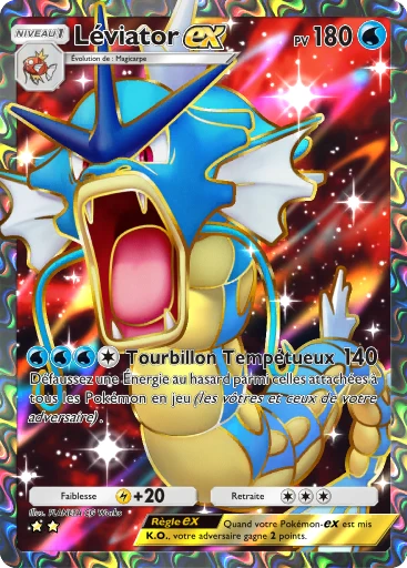 Carte Pokémon Léviator-ex de l'extension L'Île Fabuleuse