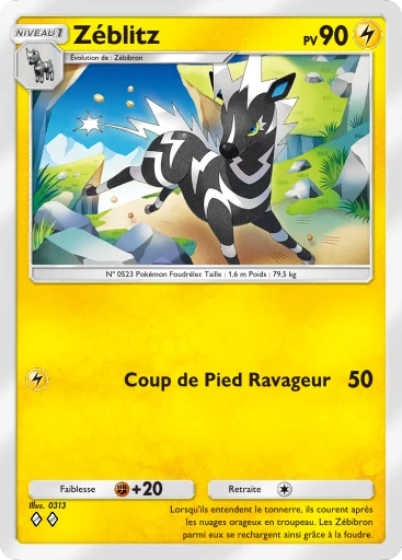 Carte Pokémon Zéblitz de l'extension L'Ambition de la Team Rocket