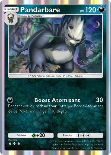 Carte Pokémon Pandarbare de l'extension Méga-Ascension