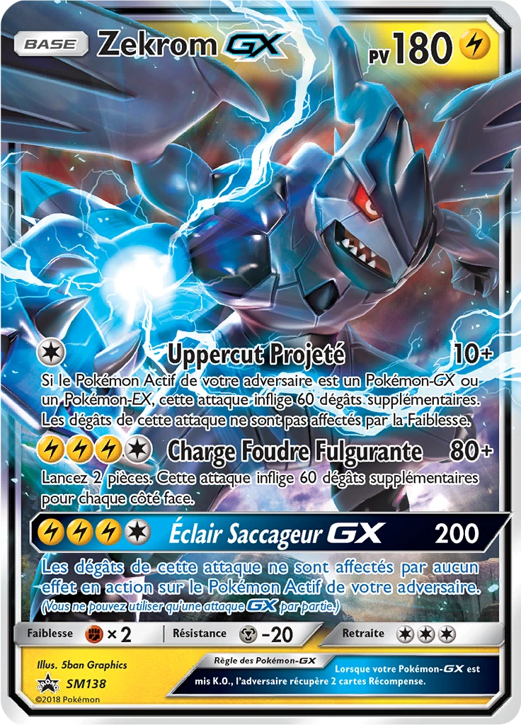 Carte Pokémon Zekrom GX de l'extension Promo SM